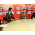 Silvia Garcia Nogueiro, Miguel Ángel Blanco, José Luis Ramón y Juan Carlos Franco, en el programa La Tertulia. L. DE LA MATA