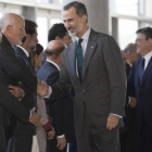 El Rey, a su llegada al Congreso del Instituto de la Empresa Familiar, en Valencia.