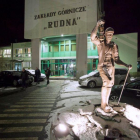 Entrada de la mina de cobre Rudna en Polkowice al sur de Polonia