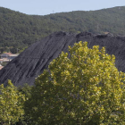 Montañas de carbón apilado cerca de las térmicas; el sector no espanta la preocupación sobre el futuro.