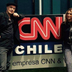 Alberto Comesaña junto a Marta Botia, de Ella Baila Sola hoy en Chille.