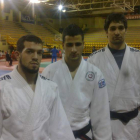 Eduardo Gil, Alejandro Escobar y Álvaro Sánchez, judocas leoneses.