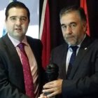 José Fernández Nieto, Silvano, recogiendo su premio.
