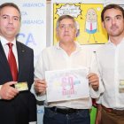 Representantes del Ademar y de Abanca en la presentación de la campaña de socios.