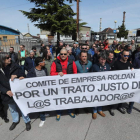Protesta del pasado 16 de abril ante la factoría. L. DE LA MATA