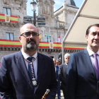 Marco Morala con Juan Carlos Suárez-Quiñones, el Día de la Encina. L. DE LA MATA