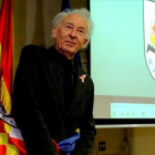 Albert Boadella, caracterizado como presidente de Tabarnia, en una rueda de prensa en Madrid.