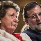 Mariano Rajoy y Rita Barberá, durante el acto celebrado en Valencia.