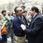 A la izquierda, Rogelio Blanco, Javier Chamorro, Isabel Carrasco y Miguel Alejo. Derecha, Juan Vicen