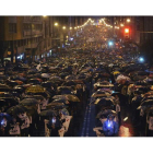 Miles de personas acudieron en Bilbao a la manifestación convocada por la plataforma de apoyo a los presos de ETA.