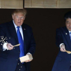 Donald Trump y Shinzo Abe, durante la visita que realizó el estadounidense a Japón en noviembre del 2017.