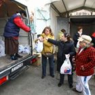 Imagen de uno de los últimos repartos del Banco de Alimentos en Ponferrada.