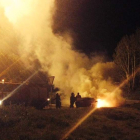 Momento en que se produjo el incendio.