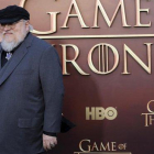 George RR Martin, en la presentación de la serie Juego de tronos, en San Francisco.