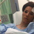La ciclista Ane Santesteban, en el hospital tras sufrir un atropello.