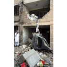Imagen de una comisaría pakistaní donde estalló una bomba.