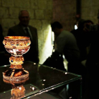 El Santo Grial, que es la copa contenida en el cáliz de Doña Urraca, expuesto en San Isidoro
