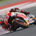 Marc Márquez (Honda), en la vuelta en la que logró ayer la ‘pole’ en Argentina.