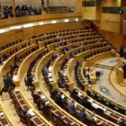 Vista general del pleno del Senado durante la aprobación definitiva del Estatuto por las Cortes