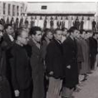 Prisioneros en una cárcel franquista durante la postguerra