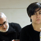 Rosario Porto y Alfonso Basterra durante una sesión de hoy del juicio celebrado en 2015. LAVANDEIRA JR
