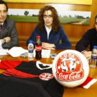 Arturo Palacios, Natalia Rodríguez Picallo e Isidro Dorado en el acto de presentación de la Copa Coc