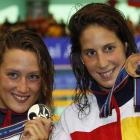 Mireia Belmonte, oro, y Érika Villaécija, bronce, en 1.500 libres.