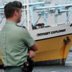 El buque cazatesoros «Odyssey» fue escoltado hasta Algeciras