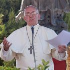 El papa durante su discurso en Molise.