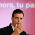 Pedro Sánchez intervino en su segunda asamblea abierta a la ciudadanía. J.J.GUILLEN