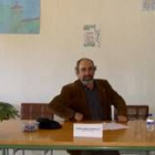 Pedro Trapiello, durante la conferencia en el colegio Valles de Boñar
