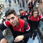 Los jugadores del Abanca Ademar llegan a Suiza convencidos de que pueden vencer. TWITTER ADEMAR