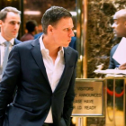 Peter Thiel, inversor de Facebook y asesor de Trump, sale de la Trump Tower, el pasado miércoles.