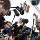 El comisario de Asuntos Económicos y Monetarios, Olli Rehn, a su llegada al Ecofin.