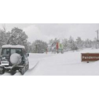 En la zona de Panderruedas, la nieve provocó las consecuencias que se aprecian en la foto