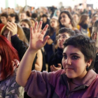 Un acto feminista en el Matadero de Madrid para apoyar la huelga feminista del próximo 8 de marzo, el pasado día 11.