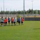 Los jugadores culturalistas entrenando para el encuentro contra el Bembibre.