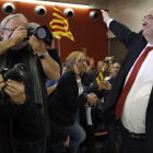 El candidato del PSC a la presidencia de la Generalitat, Miquel Iceta, en Sabadell. ANDREU DALMAU