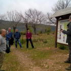 Alumnos, profesores y expertos visitaron ayer los sotos de castaños de Las Médulas donde se lucha contra el chancro. DL