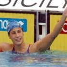 Erika Villaecija tras nadar los 800 en Madrid