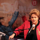 La presidenta de Brasil, Dilma Rousseff, en Sao Paulo.