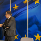 Mañueco en la reunión con el vicepresidente de la Comisión Europea. JCyL