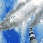 Dos enormes chimeneas expulsan humo en Belchatow (Polonia).