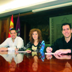 Natalia Rodríguez Picallo junto a Jesús Notario y Carlos Díaz