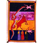 Códice de Fernando I y Sancha. Tres espíritus salen de la boca del dragón y la bestia.
