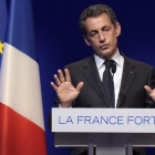 El presidente francés y candidato a la reelección por la UMP, Nicolás Sarkozy.