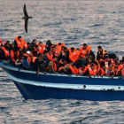 Rescate en el mediterráneo de refugiados por parte de la oenegé española proactiva Open Arms el pasado miércoles.