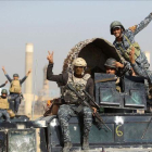 Soldados iraquís en su avance hacia la ciudad de Kirkuk.