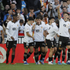 El Valencia se impuso con gol de Pepelu. J. CÁRDENAS