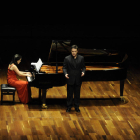 El bañezano, acompañado por la pianista Ainoa Padrón, regresó al Auditorio siete años después.